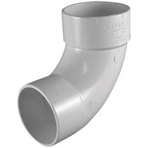 Pinpoint Charlotte Pipe & Foundry PVC013020600HA 3 in. Bulk 90 deg PVC Dwv Street Elbow PI155269 - main